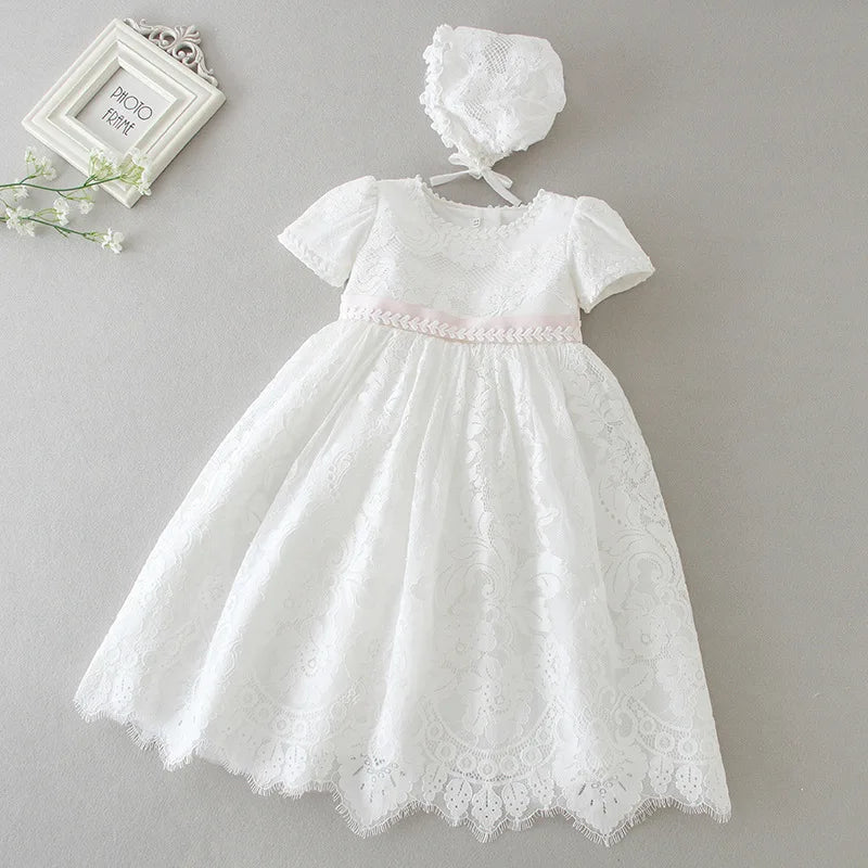 European and American Extended Baptismal Extra Christening Gown Baby Party Dress Baby Girl Dress Vestidos Para Navidad De Bebes
