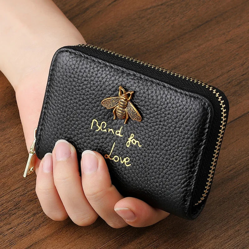 Brand Designer Leather Organizer Credit Card Holder Women Business Cards Holder 2023 Ladies Minimalist Travel Card Bag Wallets