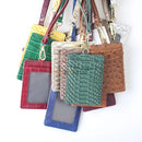 XMESSUN New Embossed Snake Pattern Lanyard Card Holder For Men Women Fashion ID Card Holder Leather Monogrammed Letters