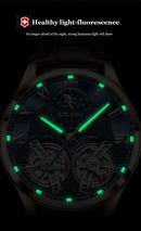 AILANG Original Design men's Double Flywheel Automatic Mechanical Watch Fashion Leisure Business Luxury Clock