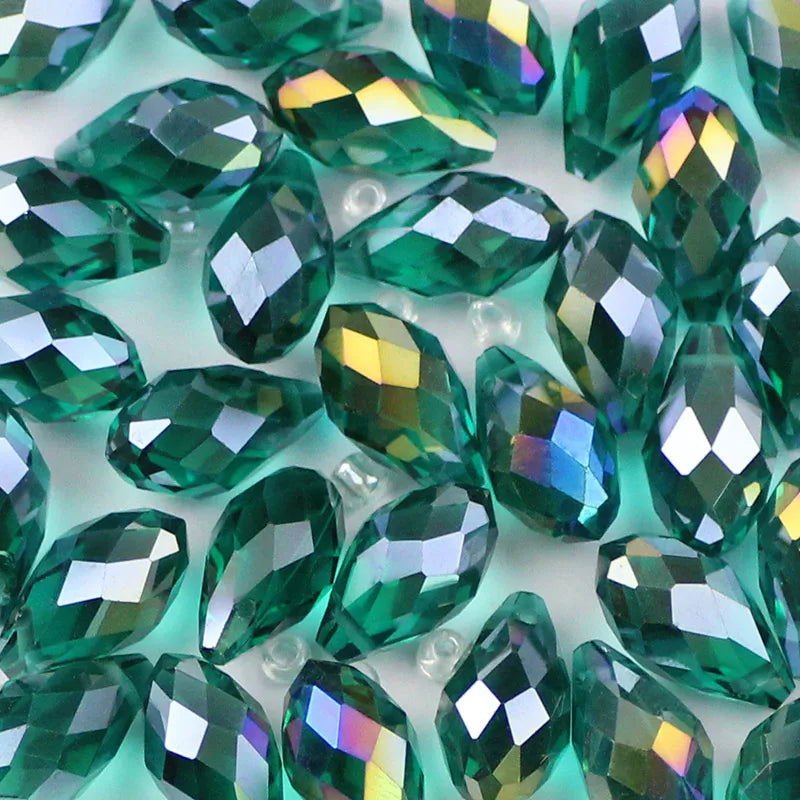 YHBZRET Waterdrop Pendant Austrian crystal beads 8*13mm 30pcs Teardrop glass loose bead for jewelry making bracelet Earrings DIY