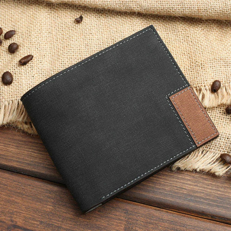 Custom Picture Wallet Men Short Leather Ultra-Thin Fashion Simple Diy Personalized Image Lettering Photo Purse Father's Day Gift