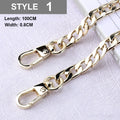 100cm DIY Women Metal Bags Strap Chain Stainless Steel Bag Belt For Crossbody Girl Detachable Shoulder Accessories Handbag Strap
