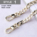 100cm DIY Women Metal Bags Strap Chain Stainless Steel Bag Belt For Crossbody Girl Detachable Shoulder Accessories Handbag Strap