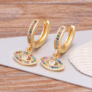Luxury Fashion Design Heart/Evil Eye/Elephant/Butterfly/Crown/Horn 14 Styles Drop Earrings Wedding Party Accessories Jewelry