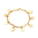 LUXUSTEEL Stainless Steel Blue Evil Eye Crystal Pendants Bracelet for Women Cuban Link Chain Bracelet Bling Fashion Jewelry Gift