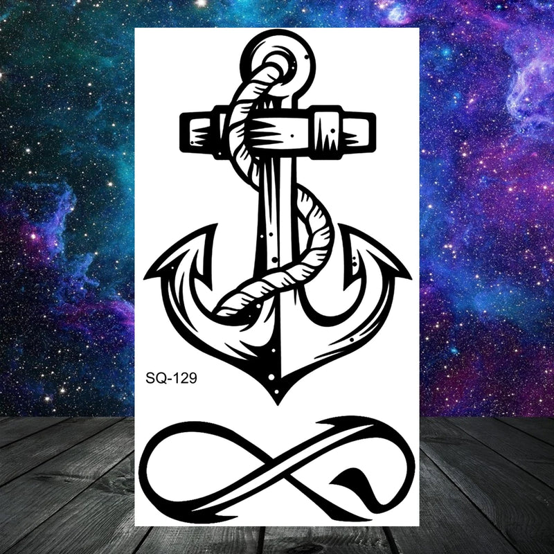 وشم مؤقت واقعي على شكل أشواك وتنين وذئب للرجال البالغين والأطفال وشم مزيف على شكل جمجمة نمر وأسد ورقبة وذراع ويدين وشم صغير