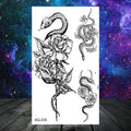 Realistic Thorns Dragon Wolf Tatoos Temporary Tattoos For Adult Men Kids Lion Tiger Skull Fake Tattoo Neck Arm Hands Small Tatoo