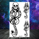 وشم مؤقت واقعي على شكل أشواك وتنين وذئب للرجال البالغين والأطفال وشم مزيف على شكل جمجمة نمر وأسد ورقبة وذراع ويدين وشم صغير