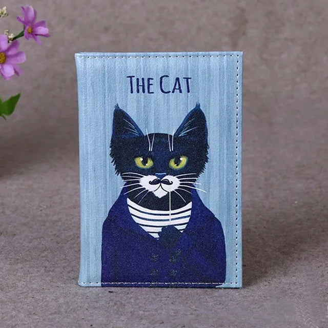 Cartoon Dinosaur & Crocodile Animals Passport Cover Men Women PU Leather Travel Passport Holder Case Card ID Holders 14.5*10cm