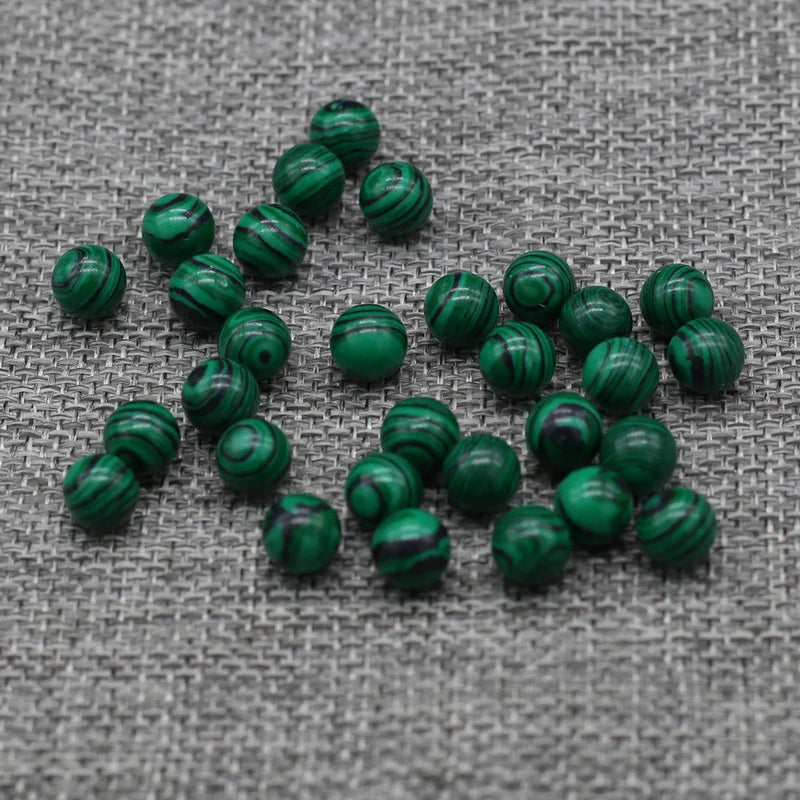20Pcs Natural Stone Beads 8 MM Without Hole Round Semi-Precious For Potted Plants Fish Tank Decorations