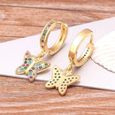 Luxury Fashion Design Heart/Evil Eye/Elephant/Butterfly/Crown/Horn 14 Styles Drop Earrings Wedding Party Accessories Jewelry