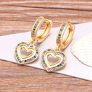 Luxury Fashion Design Heart/Evil Eye/Elephant/Butterfly/Crown/Horn 14 Styles Drop Earrings Wedding Party Accessories Jewelry
