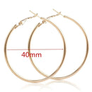 4-8CM Exaggerated Big Smooth Circle Hoop Earrings  for Women Aros Simple Round Loop Ear Wedding Jewelry Brincos Cool Gift