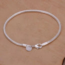 Silver Plated Bracelet For Women Men Lovers Unisex Silver Jewelry Bracciali Cute Exaggeration H187