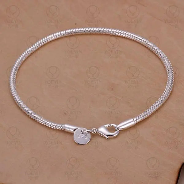 Silver Plated Bracelet For Women Men Lovers Unisex Silver Jewelry Bracciali Cute Exaggeration H187