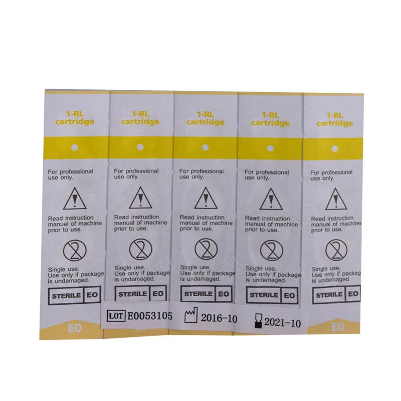 Tattoo Needles 1RL 100piece  Cartridge Needles  Disposable Sterilized Tattoo Permanent Makeup Needles Tips for Eyebrow lip 0.3mm