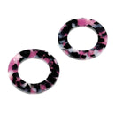 Leopard Print,Tortoise Shell Earring Charm,Acetate Acrylic Beads,Circle Shaped,Boho,Earring Parts,Ohrringe finding,40mm-ACE220
