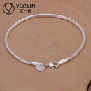 Silver Plated Bracelet For Women Men Lovers Unisex Silver Jewelry Bracciali Cute Exaggeration H187