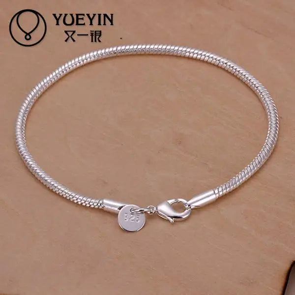 Silver Plated Bracelet For Women Men Lovers Unisex Silver Jewelry Bracciali Cute Exaggeration H187