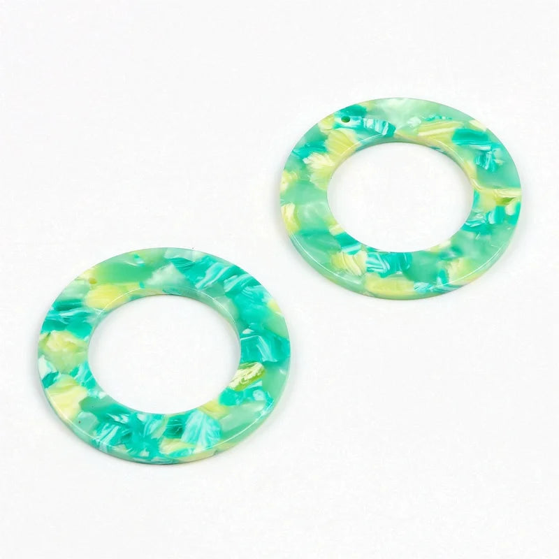 Leopard Print,Tortoise Shell Earring Charm,Acetate Acrylic Beads,Circle Shaped,Boho,Earring Parts,Ohrringe finding,40mm-ACE220