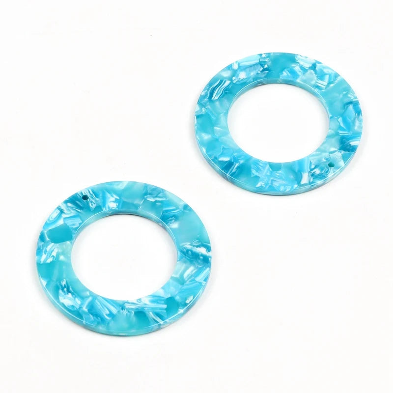 Leopard Print,Tortoise Shell Earring Charm,Acetate Acrylic Beads,Circle Shaped,Boho,Earring Parts,Ohrringe finding,40mm-ACE220