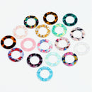 Leopard Print,Tortoise Shell Earring Charm,Acetate Acrylic Beads,Circle Shaped,Boho,Earring Parts,Ohrringe finding,40mm-ACE220