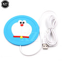 1pcs newest USB Cute Cartoon 5V Silicone Coaster Heat Warmer Heater Milk Tea Coffee Mug Drinks Beverage high quality