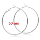 4-8CM Exaggerated Big Smooth Circle Hoop Earrings  for Women Aros Simple Round Loop Ear Wedding Jewelry Brincos Cool Gift