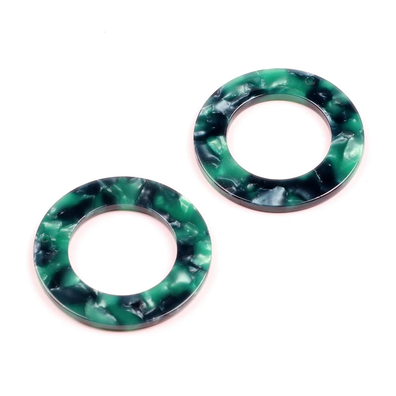 Leopard Print,Tortoise Shell Earring Charm,Acetate Acrylic Beads,Circle Shaped,Boho,Earring Parts,Ohrringe finding,40mm-ACE220