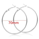 4-8CM Exaggerated Big Smooth Circle Hoop Earrings  for Women Aros Simple Round Loop Ear Wedding Jewelry Brincos Cool Gift