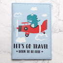Cartoon Dinosaur & Crocodile Animals Passport Cover Men Women PU Leather Travel Passport Holder Case Card ID Holders 14.5*10cm