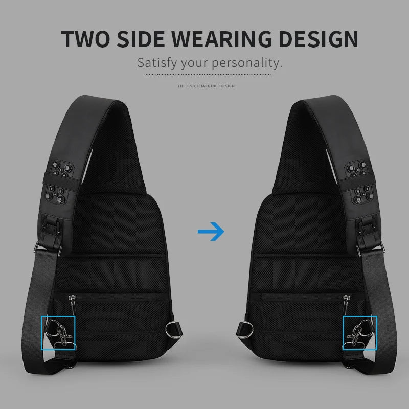 Mark Ryden New Anti-thief Crossbody Bag Waterproof Men Sling Bag Fit 9.7 inch Ipad Fashion Shoulder Bag