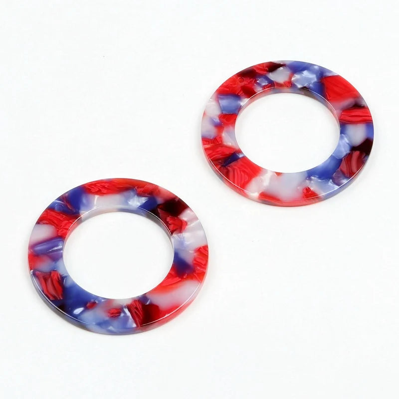 Leopard Print,Tortoise Shell Earring Charm,Acetate Acrylic Beads,Circle Shaped,Boho,Earring Parts,Ohrringe finding,40mm-ACE220