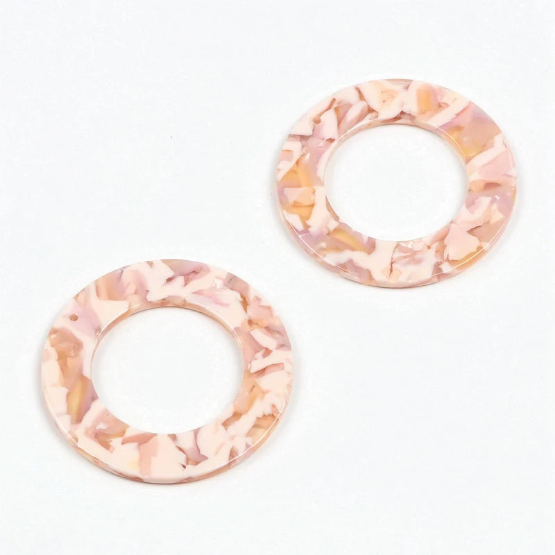 Leopard Print,Tortoise Shell Earring Charm,Acetate Acrylic Beads,Circle Shaped,Boho,Earring Parts,Ohrringe finding,40mm-ACE220