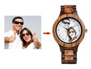 Custom LOGO Printing Your Own Photo Men Watch Unique Bamboo Wood Wristwatch Anniversary Christmas Gift For Lovers and Families