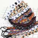 Wholesale Ethnic Ribbon Soft Lovers Thin Embroidery Headwear For Women Good Quality Elastic Non-slip Yoga Beach Hair Accessories
