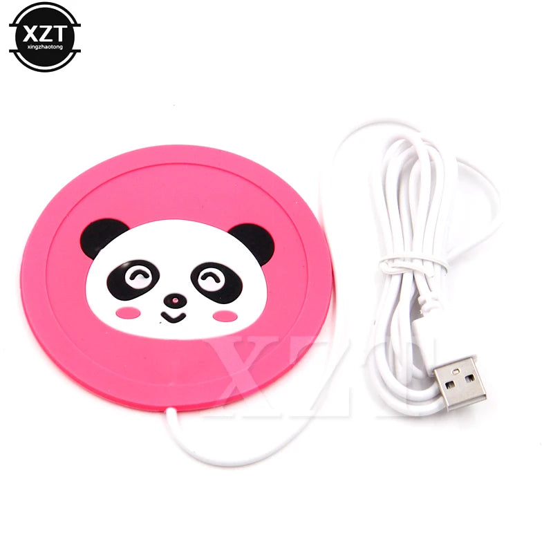 1pcs newest USB Cute Cartoon 5V Silicone Coaster Heat Warmer Heater Milk Tea Coffee Mug Drinks Beverage high quality