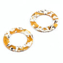 Leopard Print,Tortoise Shell Earring Charm,Acetate Acrylic Beads,Circle Shaped,Boho,Earring Parts,Ohrringe finding,40mm-ACE220