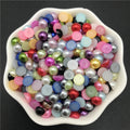 4mm 6mm 8mm 10mm Imitation Pearl Half Round Pearl Flat Back Scrapbook Beads For Phone Case Scrapbook DIY Jewelry Making
