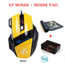 iMICE Large Mouses Pad & X7 Wired Gaming Mouse 7 Buttons 2400 DPI LED Optical USB Ergonomic Game Mouse Mice For Laptop Computer