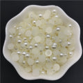 4mm 6mm 8mm 10mm Imitation Pearl Half Round Pearl Flat Back Scrapbook Beads For Phone Case Scrapbook DIY Jewelry Making