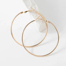 4-8CM Exaggerated Big Smooth Circle Hoop Earrings  for Women Aros Simple Round Loop Ear Wedding Jewelry Brincos Cool Gift