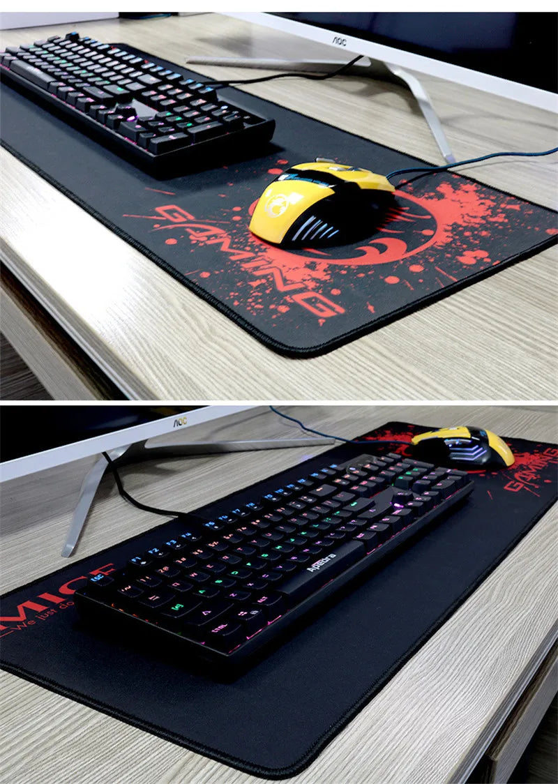 iMICE Large Mouses Pad & X7 Wired Gaming Mouse 7 Buttons 2400 DPI LED Optical USB Ergonomic Game Mouse Mice For Laptop Computer