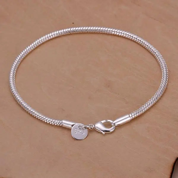 Silver Plated Bracelet For Women Men Lovers Unisex Silver Jewelry Bracciali Cute Exaggeration H187
