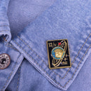 Yuri Gagarin Badge, Cosmonaut Pins, Space Badge, Spaceman Brooch, Soviet Cosmos Pins, Rare Pins, Space Collection