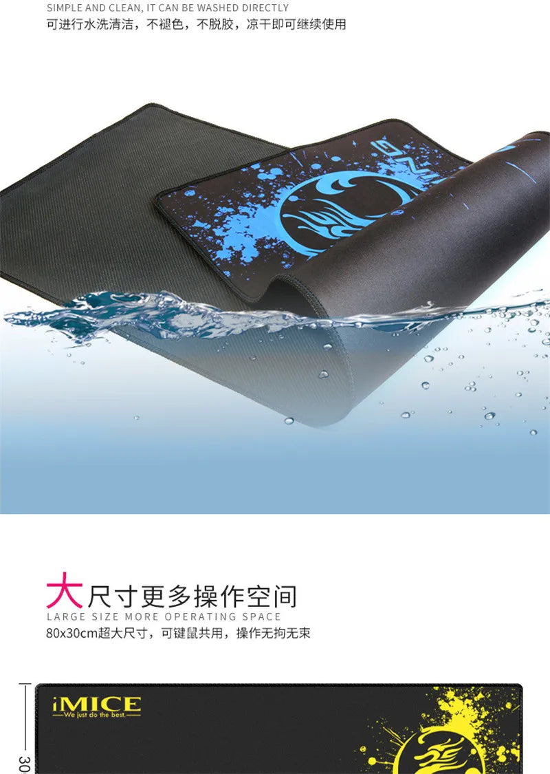 iMICE Large Mouses Pad & X7 Wired Gaming Mouse 7 Buttons 2400 DPI LED Optical USB Ergonomic Game Mouse Mice For Laptop Computer