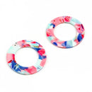 Leopard Print,Tortoise Shell Earring Charm,Acetate Acrylic Beads,Circle Shaped,Boho,Earring Parts,Ohrringe finding,40mm-ACE220