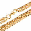 Mens Chain 8mm Heavy Gold/Silver Color/Rose Gold Color 316L Stainless Steel Double Curb Link Chain Boys Necklace Wholesale Gift