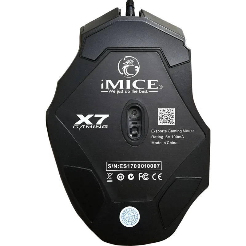 iMICE Large Mouses Pad & X7 Wired Gaming Mouse 7 Buttons 2400 DPI LED Optical USB Ergonomic Game Mouse Mice For Laptop Computer